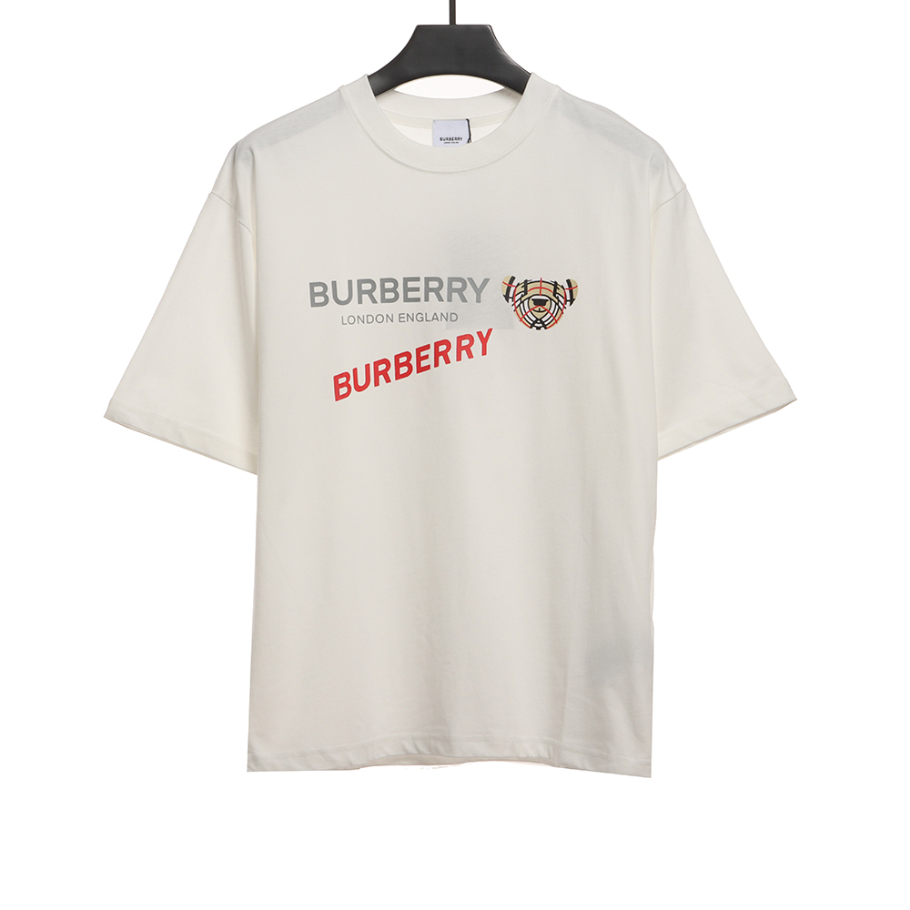 B**rry slogan bear print short sleeves