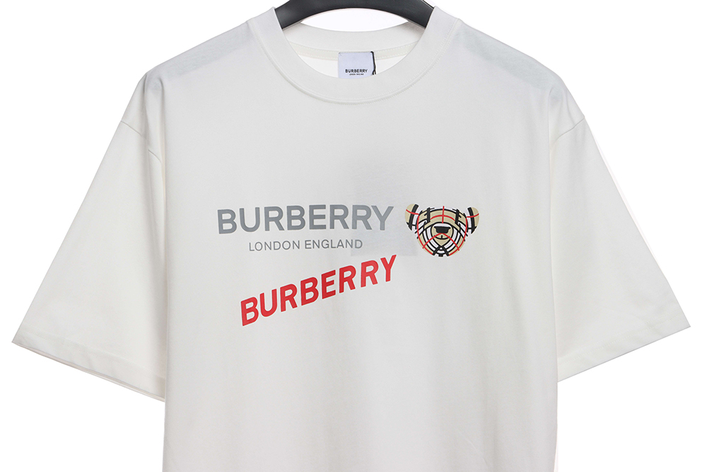 B**rry slogan bear print short sleeves