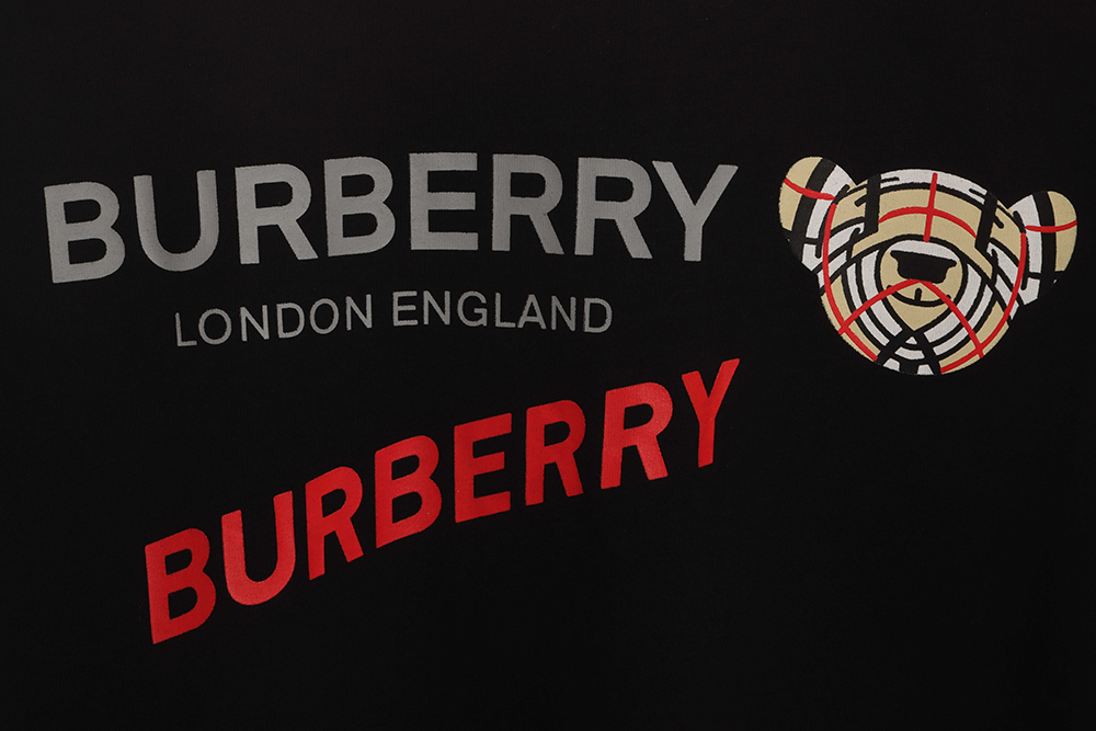 B**rry slogan bear print short sleeves