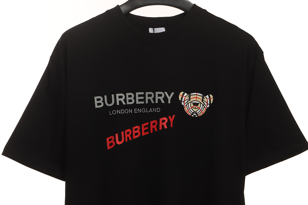 B**rry slogan bear print short sleeves