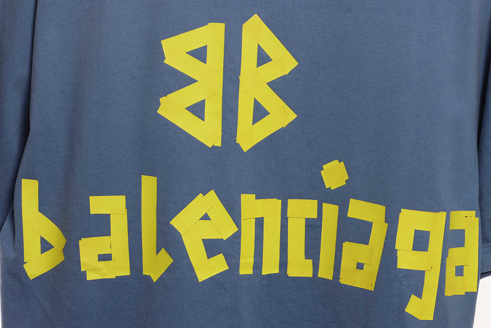 Ba*len*cia*ga masking tape short sleeves