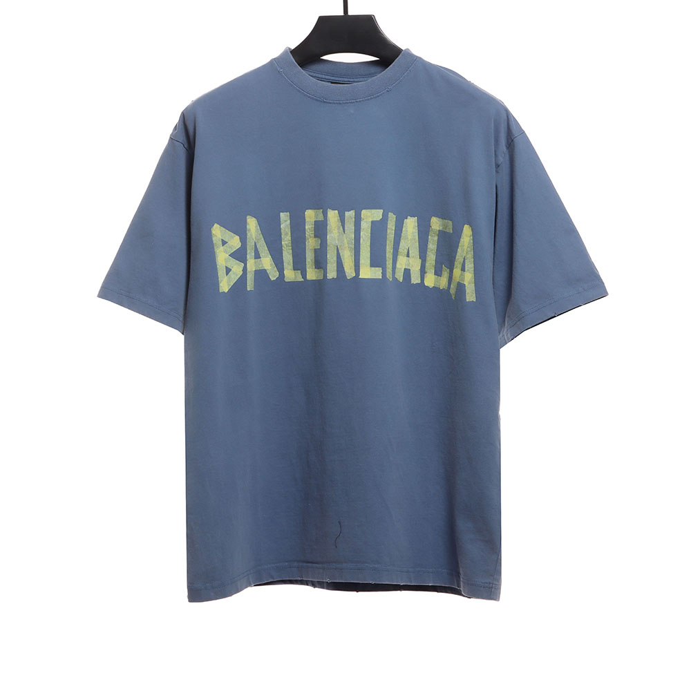Ba*len*cia*ga masking tape short sleeves