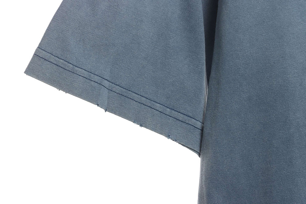 Ba*len*cia*ga blue patch gradient washed short sleeves