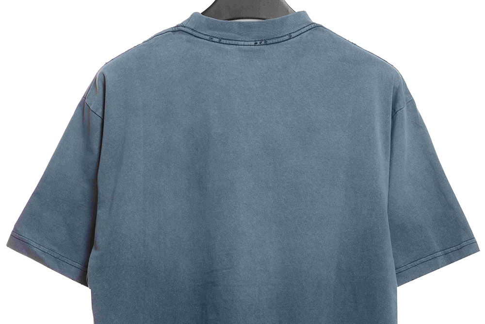 Ba*len*cia*ga blue patch gradient washed short sleeves