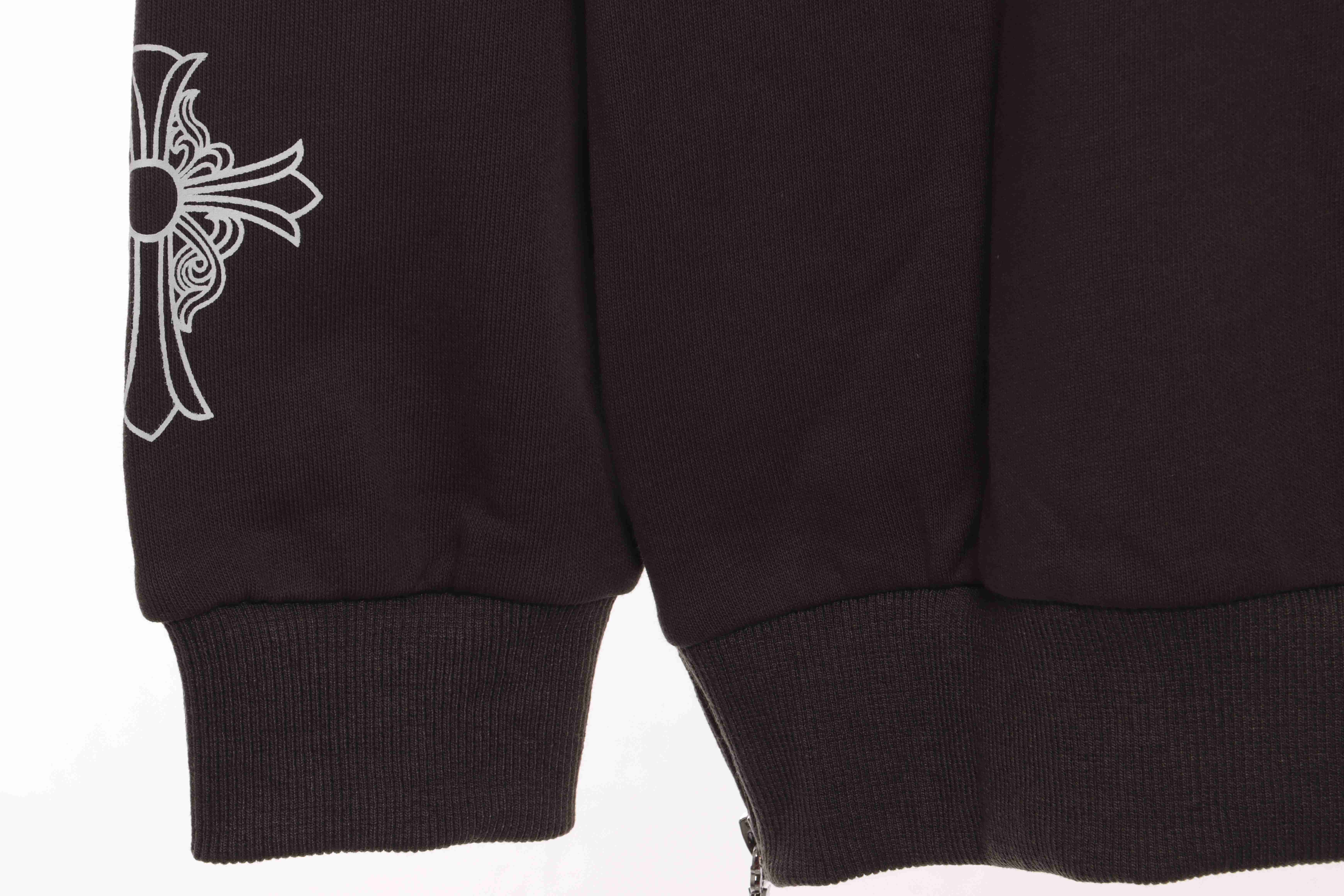 Ch**me He**ts side-zip crew neck sweatshirt