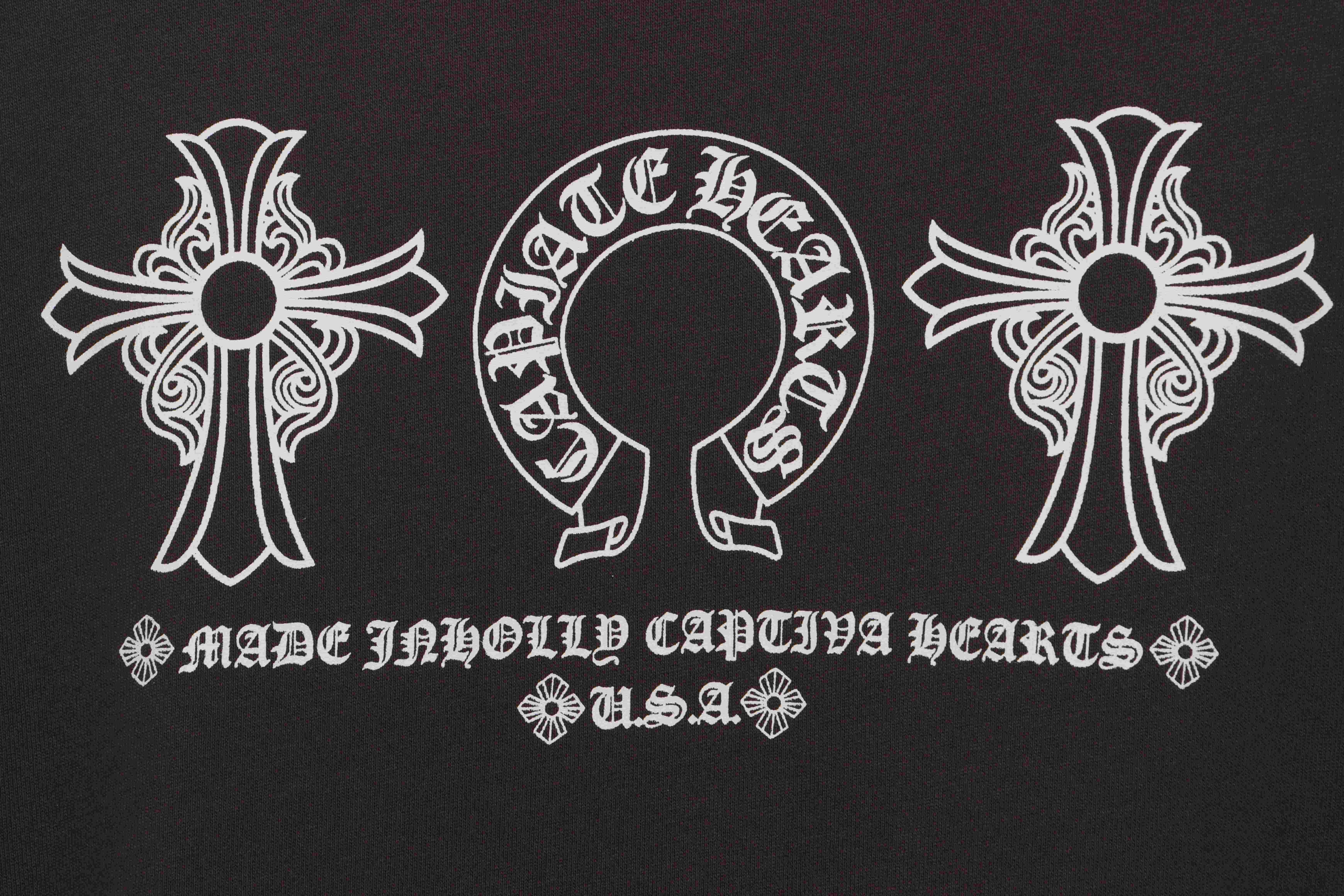 Ch**me He**ts side-zip crew neck sweatshirt