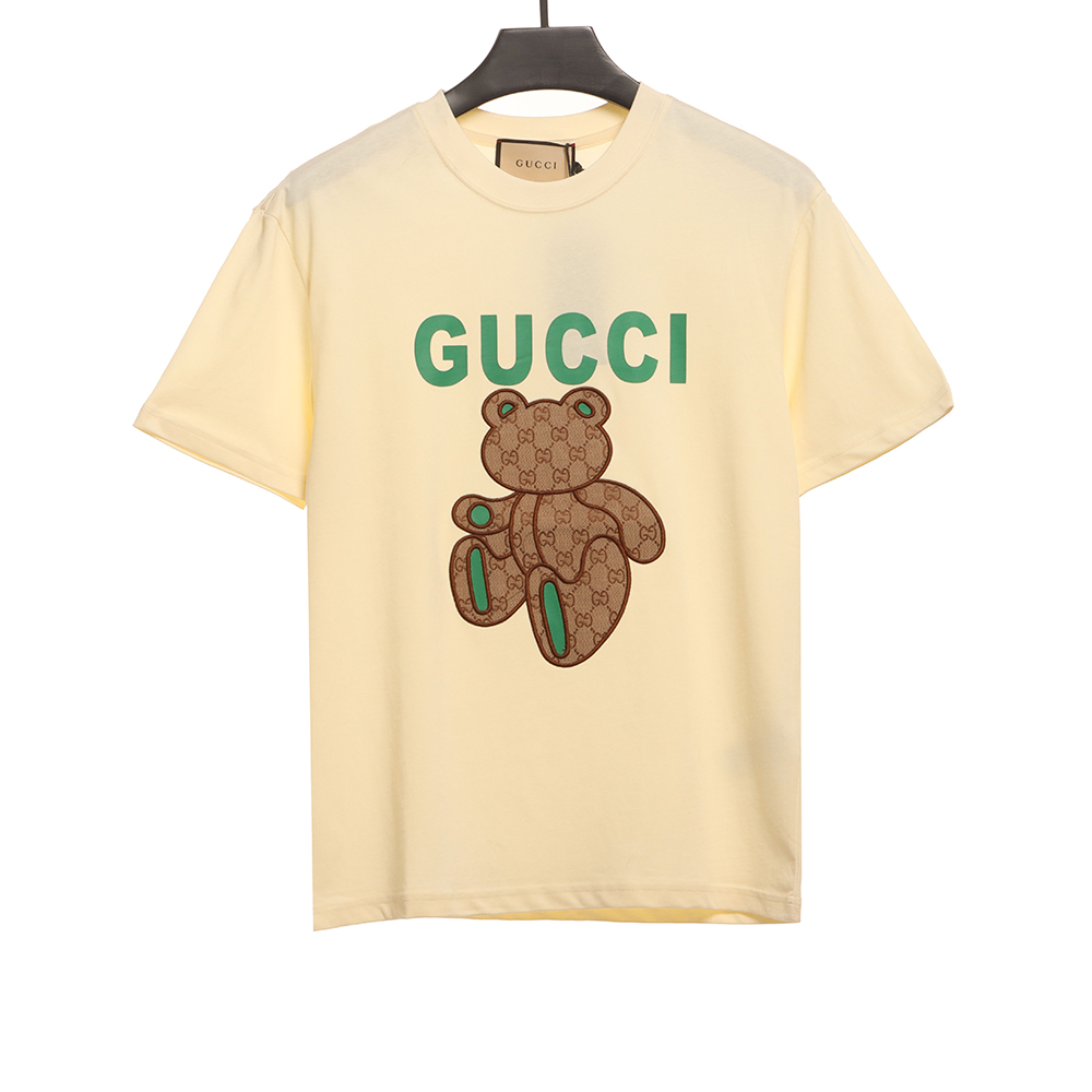 G*u*i patchwork bear embroidered short sleeves