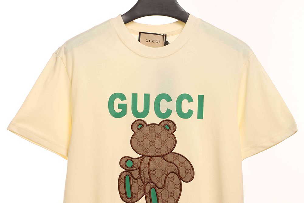 G*u*i patchwork bear embroidered short sleeves