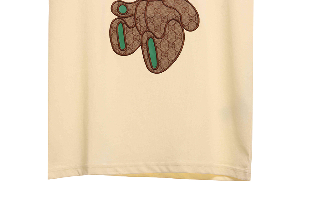G*u*i patchwork bear embroidered short sleeves