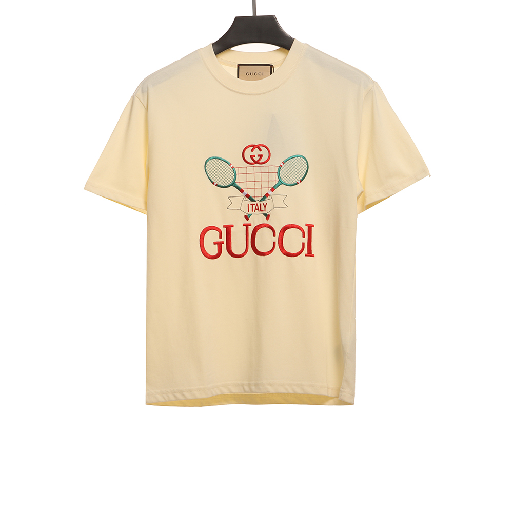 G*u*i tennis racket printed short sleeves