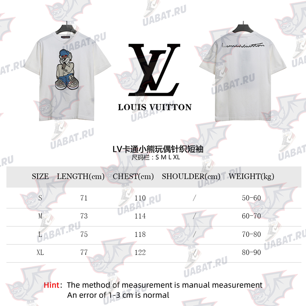 l0*is V*t0n cartoon bear doll knitted short sleeve