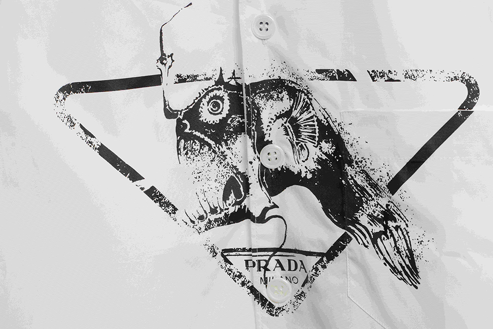 Pra*a piranha print shirt