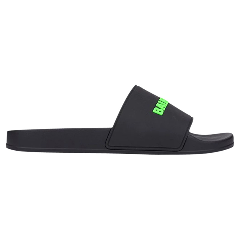 Ba*len*cia*ga rubber slides ''black fluo green''
