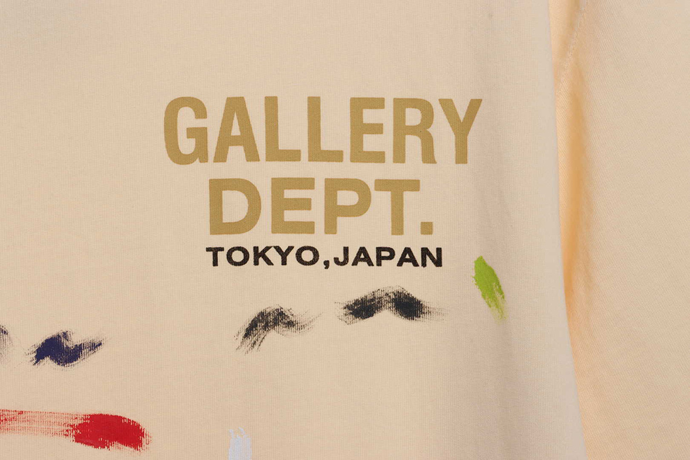 Gallery Dept distressed washed hand-painted graffiti printed T-shirt
