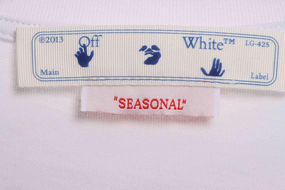 Off White eco-friendly ink hand-painted colorful graffiti short sleeves