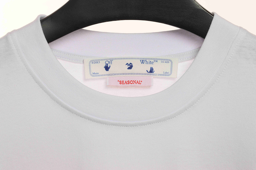 Off White eco-friendly ink hand-painted colorful graffiti short sleeves