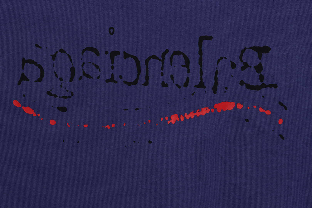 Ba*len*cia*ga front and rear cola graffiti print short sleeves