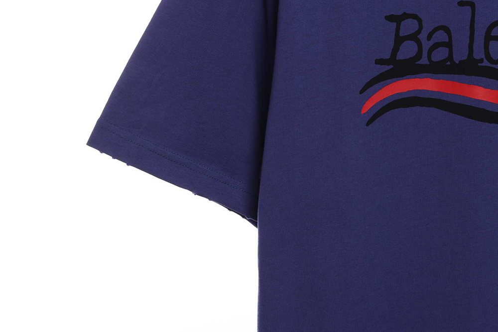 Ba*len*cia*ga front and rear cola graffiti print short sleeves