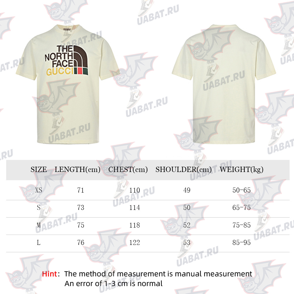 G*u*i & the nor*h f**e joint printed logo short sleeves