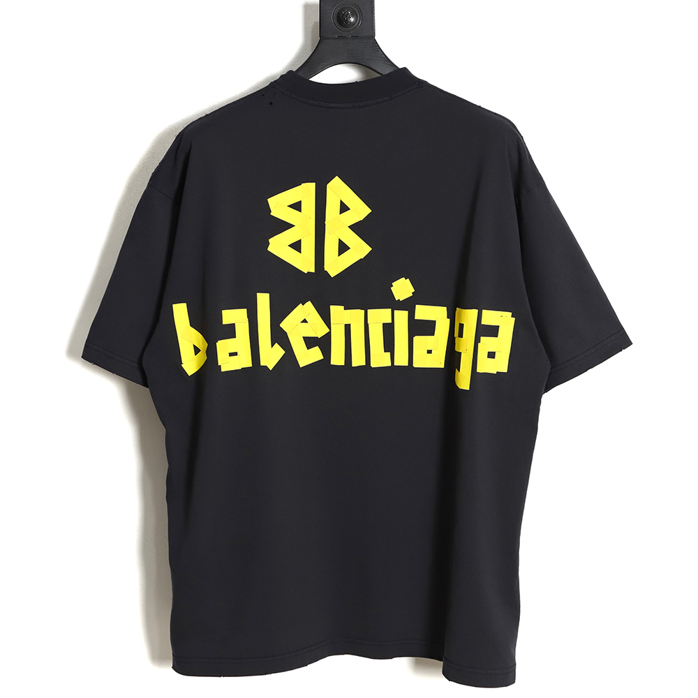 Ba*len*cia*ga 23ss masking tape short-sleeved t-shirt