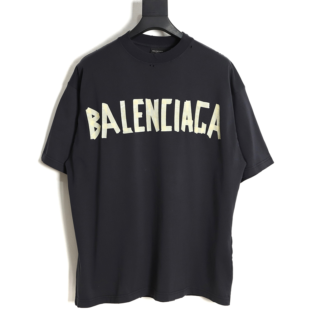 Ba*len*cia*ga 23ss masking tape short-sleeved t-shirt
