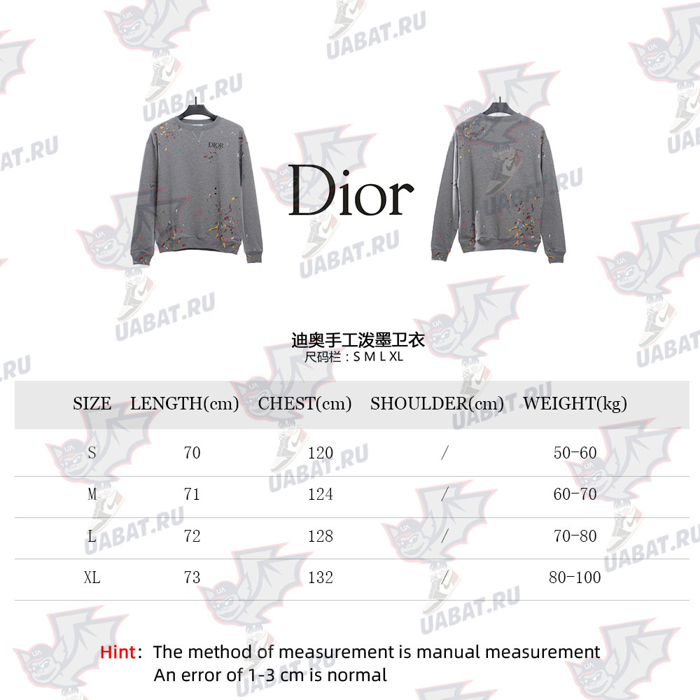 D*or handmade splash-ink sweatshirt