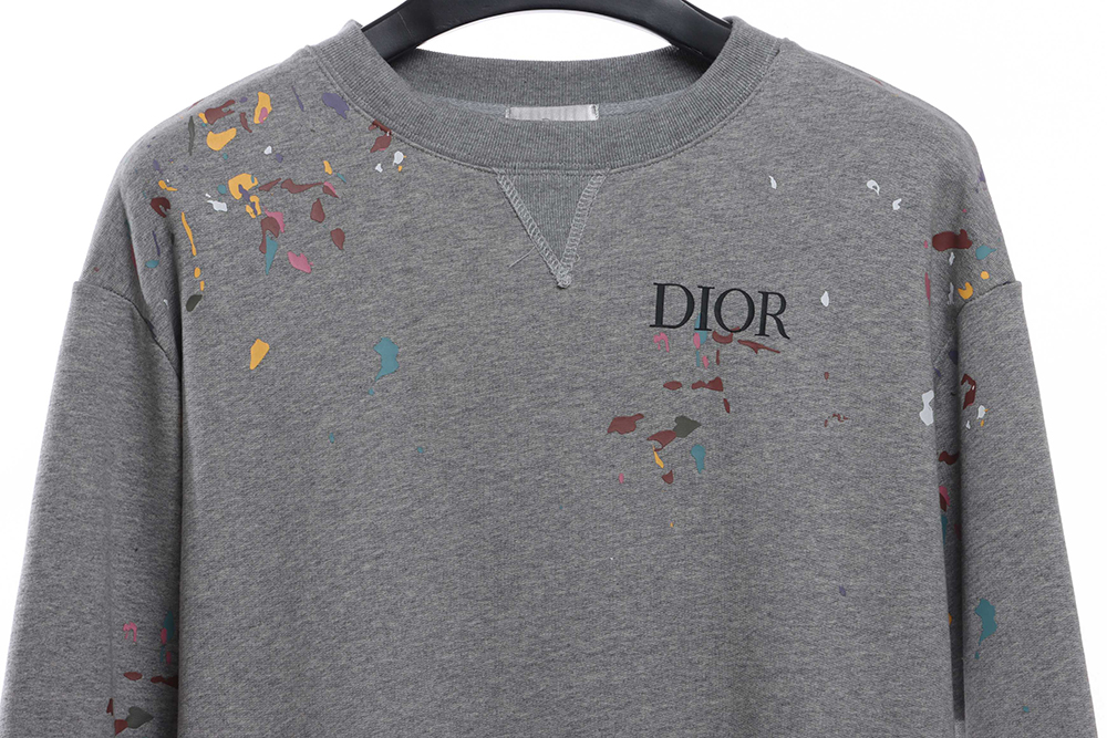 D*or handmade splash-ink sweatshirt