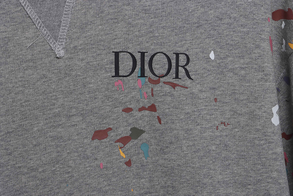 D*or handmade splash-ink sweatshirt