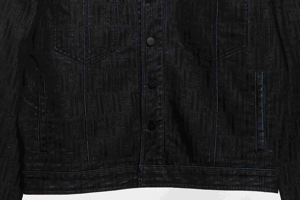 F**di presbyopic dark pattern denim jacket