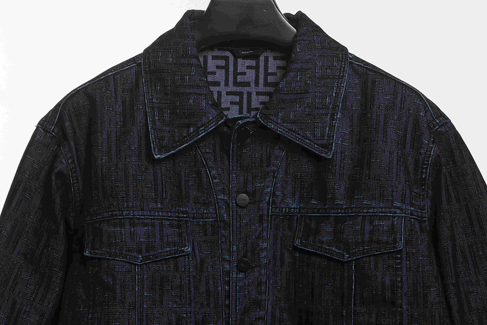 F**di presbyopic dark pattern denim jacket