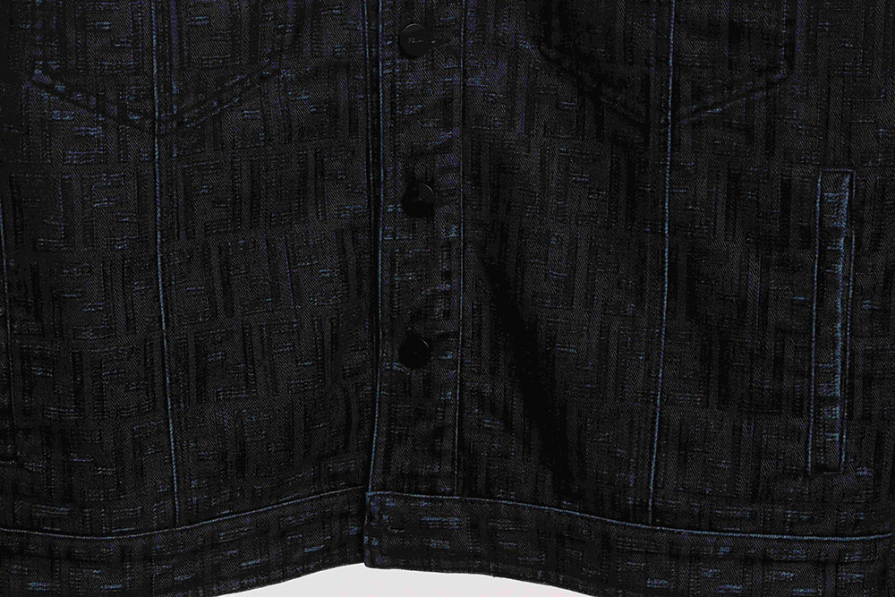 F**di presbyopic dark pattern denim jacket