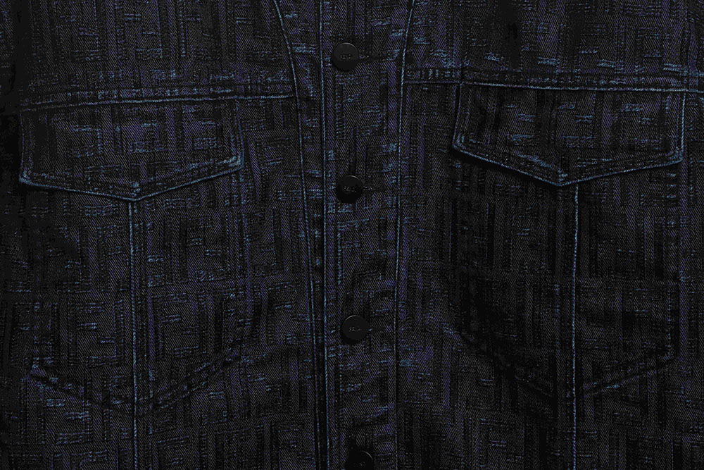 F**di presbyopic dark pattern denim jacket