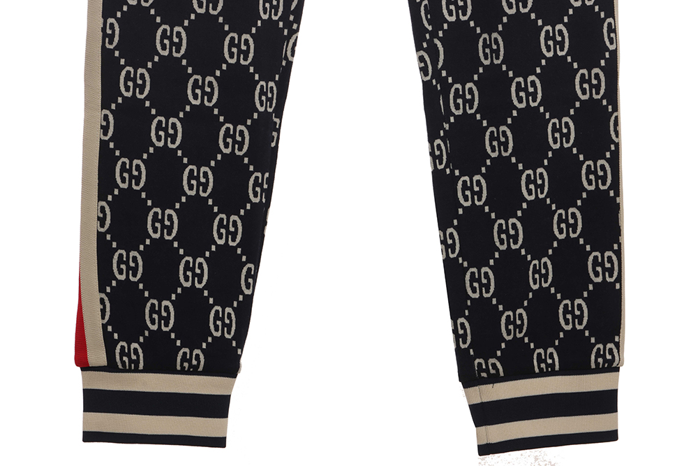 G*u*i all-over jacquard trousers
