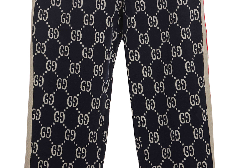 G*u*i all-over jacquard trousers
