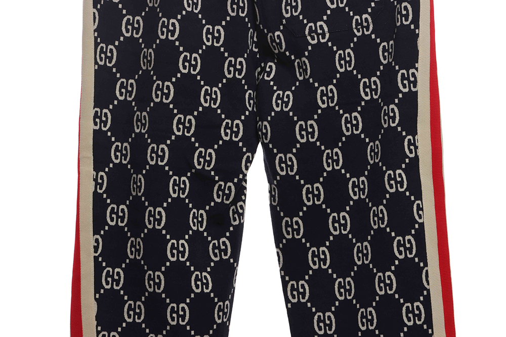 G*u*i all-over jacquard trousers