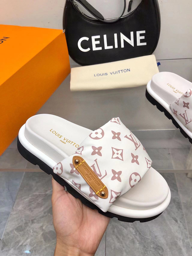 l0*is V*t0n pool pillow flat comfort mule