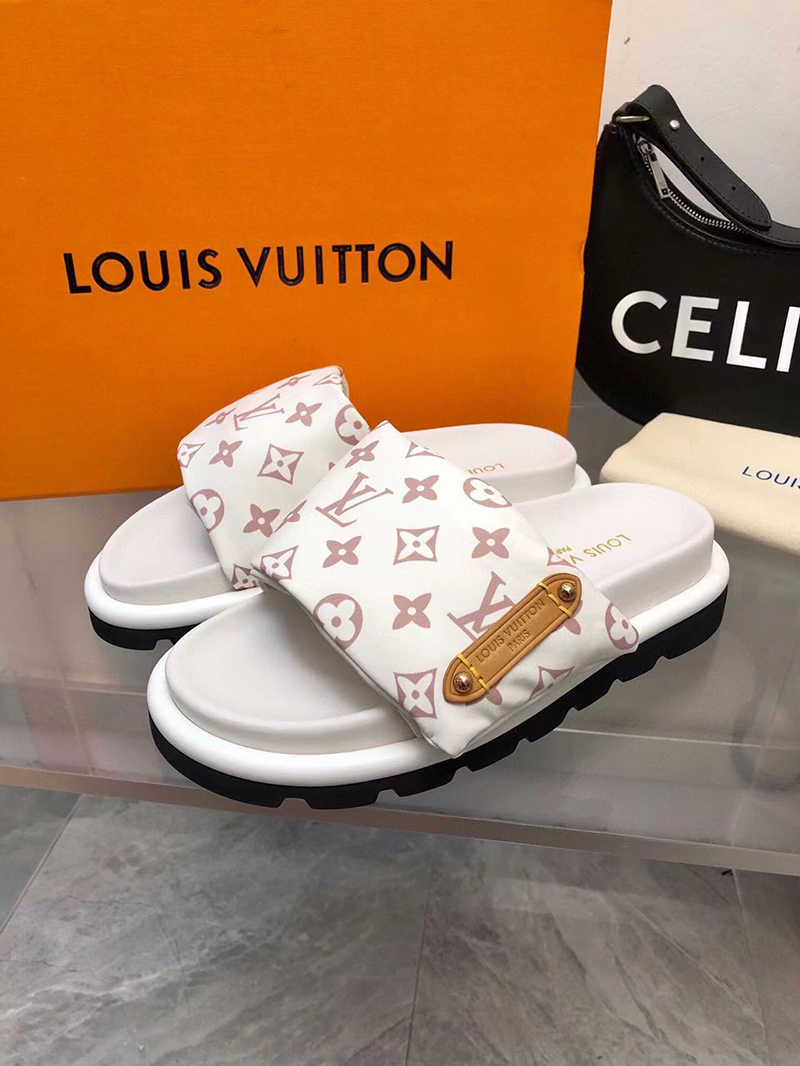 l0*is V*t0n pool pillow flat comfort mule