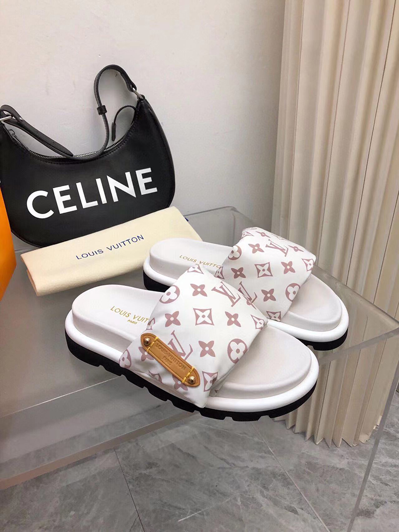 l0*is V*t0n pool pillow flat comfort mule