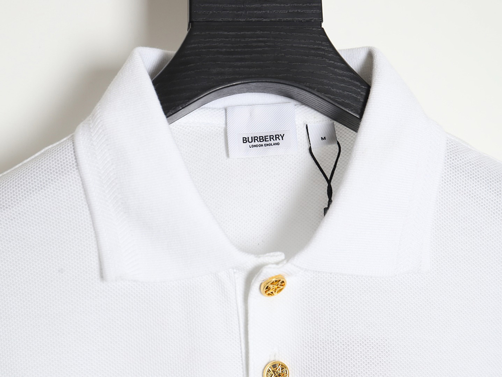 B**rry gold button logo embroidered polo shirt