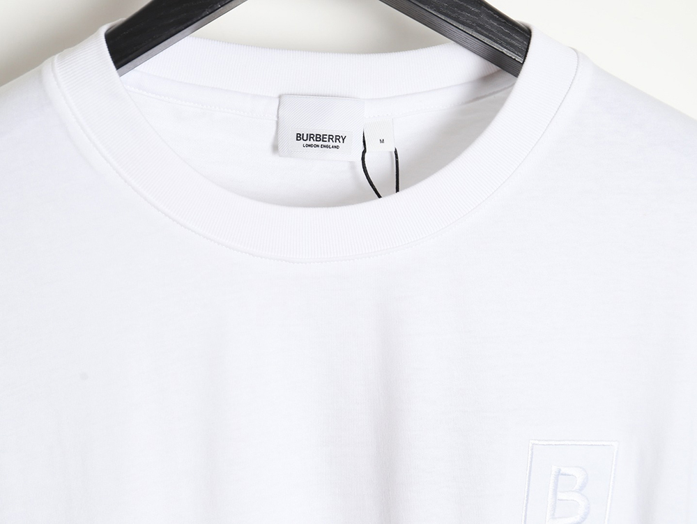 B**rry b logo embroidered plaid patchwork t-shirt