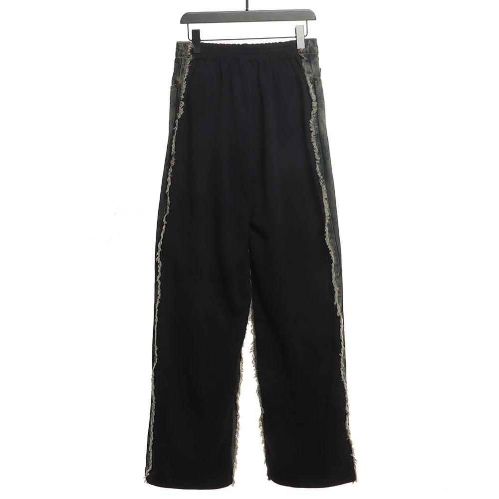 Ba*len*cia*ga patchwork distressed work jeans