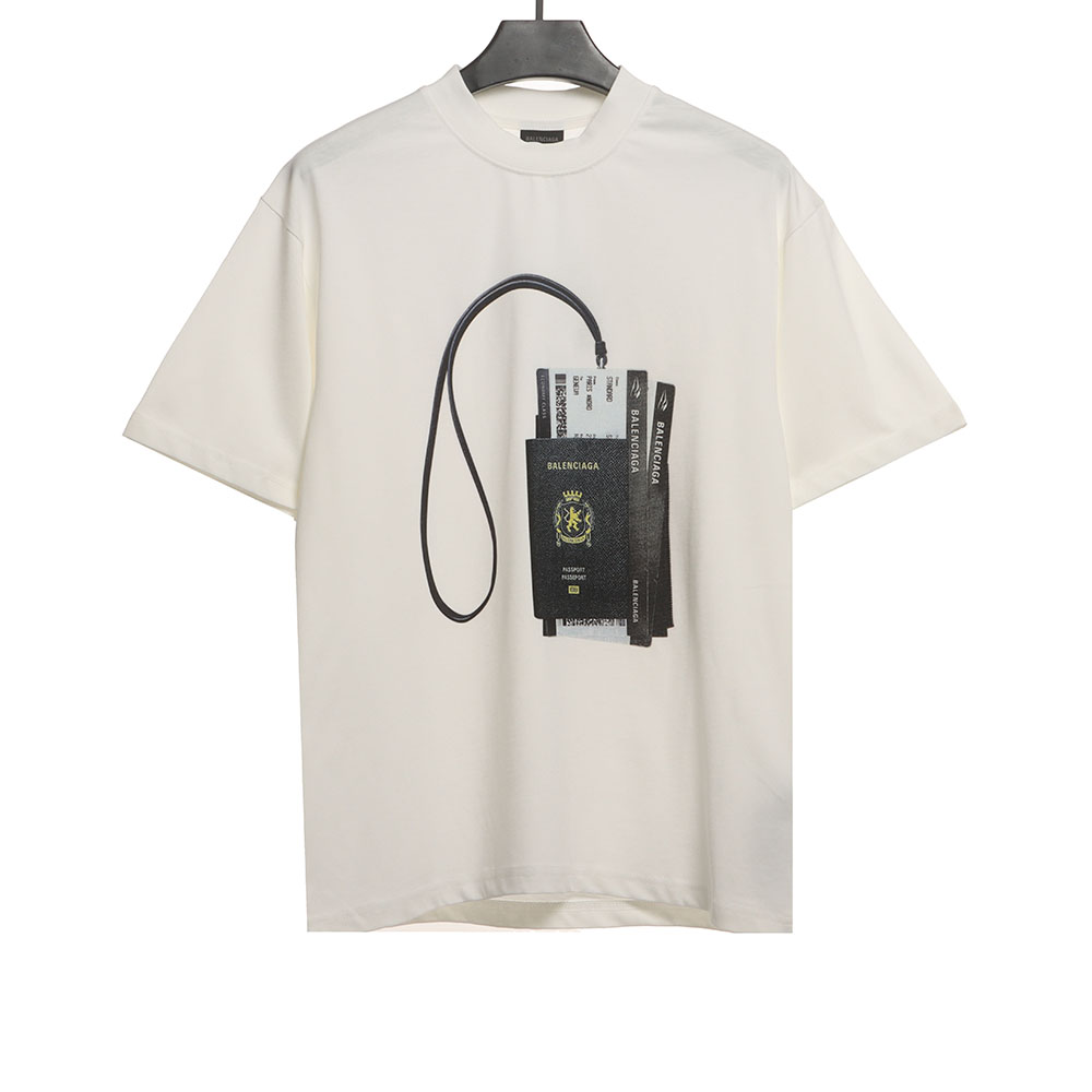 Ba*len*cia*ga air ticket passport limited short sleeve tsk1