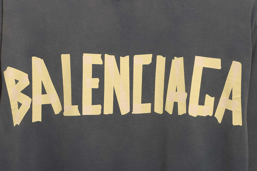 Ba*len*cia*ga masking tape short sleeve tsk3