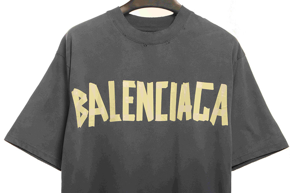 Ba*len*cia*ga masking tape short sleeve tsk3