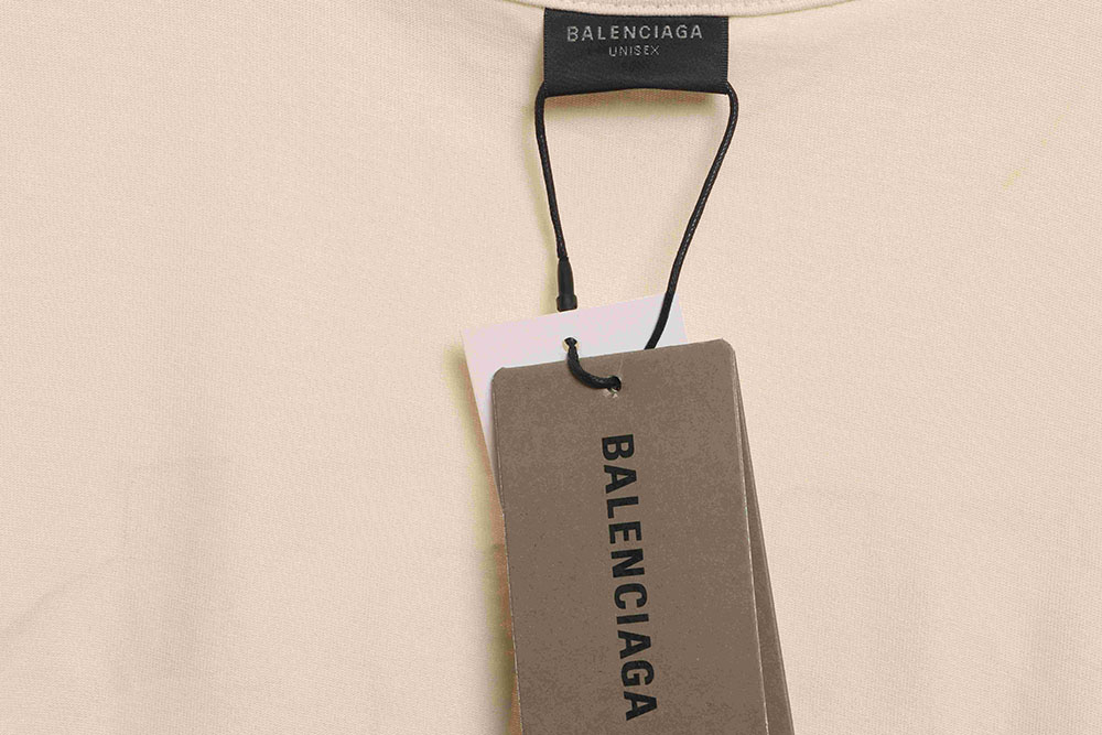 Ba*len*cia*ga distressed mud dyed double b printed short sleeves tsk1