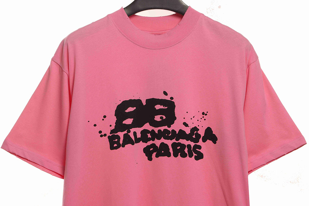 Ba*len*cia*ga hand draw double b graffiti short sleeves tsk2