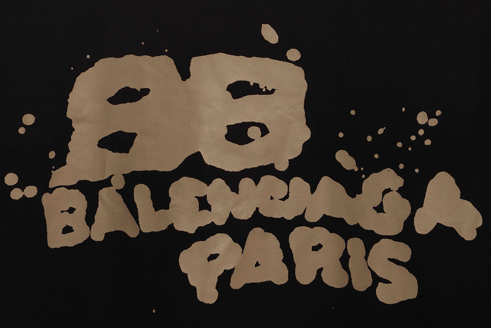 Ba*len*cia*ga hand draw double b graffiti short sleeves tsk1