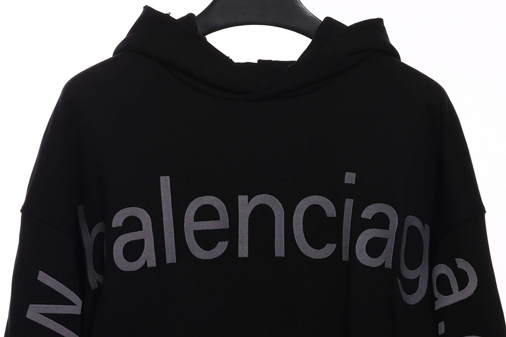 Ba*len*cia*ga chest  & arms double logo hoodie tsk1