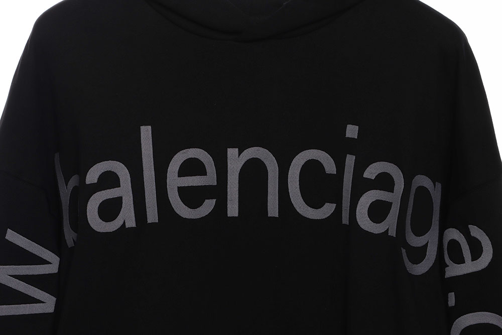 Ba*len*cia*ga chest  & arms double logo hoodie tsk1
