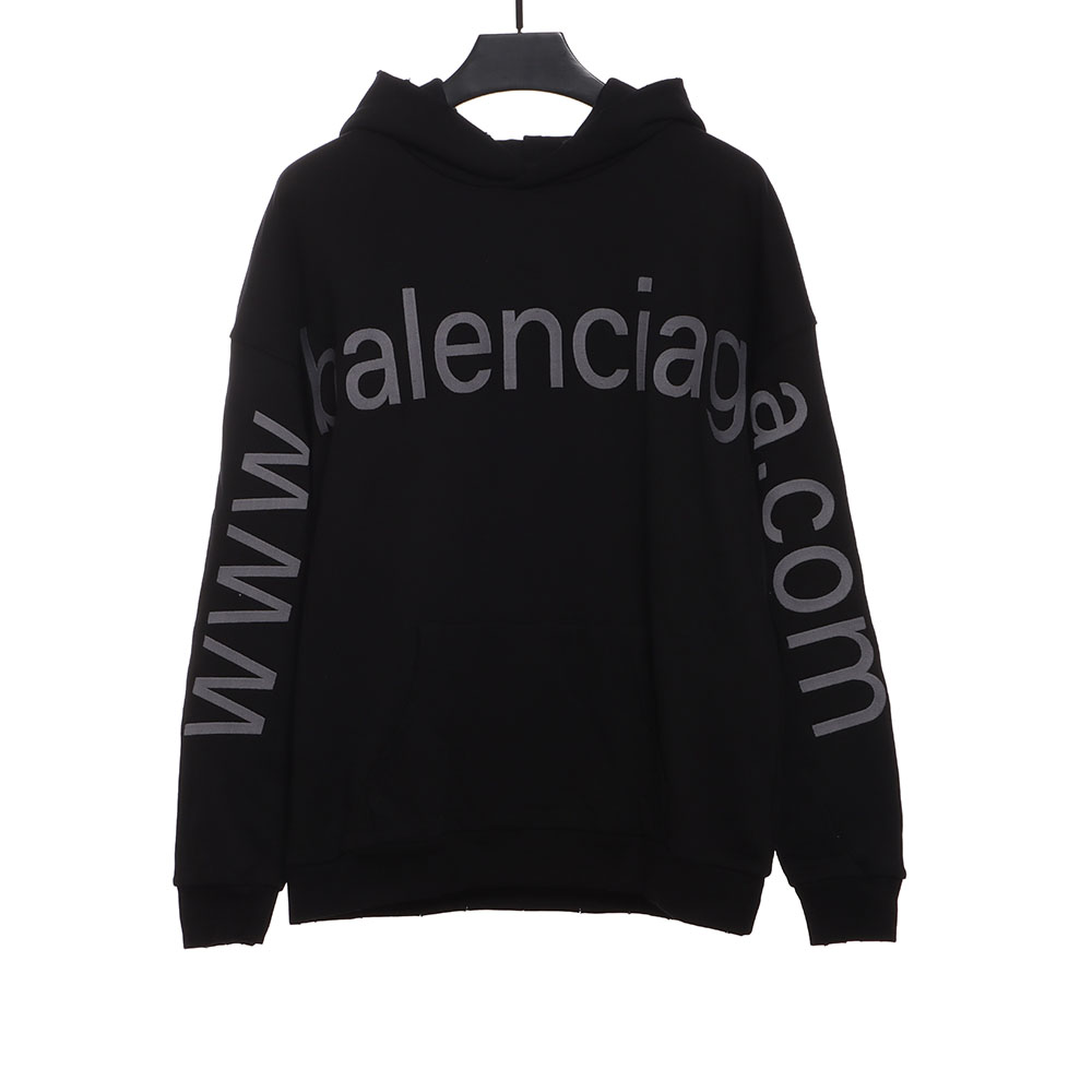 Ba*len*cia*ga chest  & arms double logo hoodie tsk1